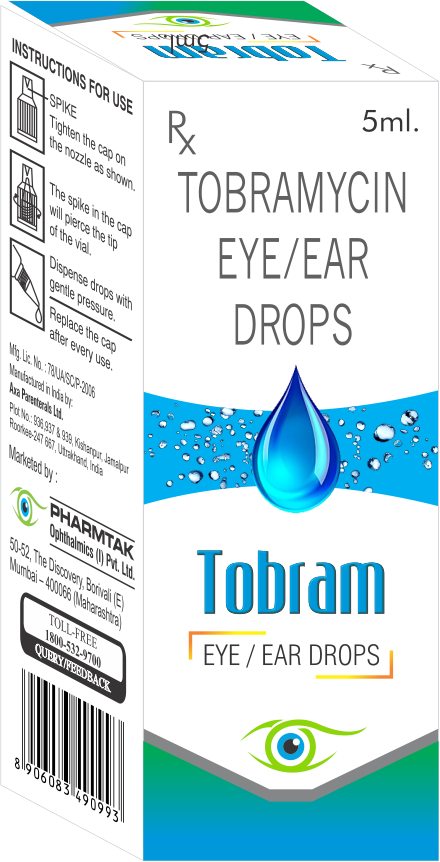 Tobram Eyeear Drops Pharmtak Ophthalmics I Pvt Ltd